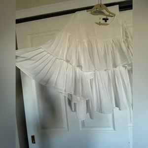 White with dramatic sleeves